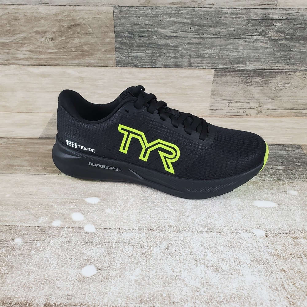 TYR SR-1 Tempo Runner Womens Shoes Sz 7.5 Running Athletic Black Sneakers